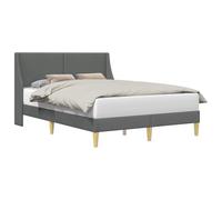vidaXL Estructura de Cama con cabecera Placa de conexión, Cama Moderna, Diseño Rectangular, Tapizada en Tela, Mueble Funcional, Base Compacta y Elegante