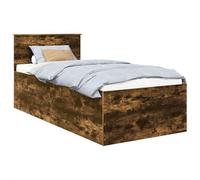 vidaXL Estructura de Cama con cabecera Roble Ahumado 120 x 200 cm, Dormitorio, Rectangular, Muebles y Accesorios Modernos y duraderos para una Vida Minimalista, Elegante y Funcional