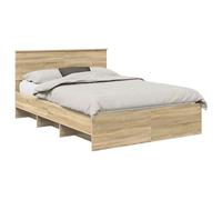vidaXL Estructura de Cama con cabecera Roble Sonoma 140 x 200 cm