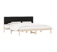 vidaXL Estructura de Cama con Cabecera Tapizada Negro 200 x 200 cm, Dormitorio, Rectangular, Moderno, Duradero, Diseño Elegante para Espacios contemporáneos, Comodidad se Encuentra con funcionalidad