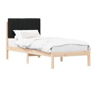 vidaXL Estructura de Cama con Cabecera Tapizada Negro 80 x 200 cm, Dormitorio, Rectangular, Moderno, Duradero, Diseño Elegante para Espacios contemporáneos, Comodidad se Encuentra con funcionalidad e