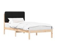 vidaXL Estructura de Cama con Cabecera Tapizada Negro 80 x 200 cm, Dormitorio, Rectangular, Mueble Moderno, Duradero, Estilo Espacioso, Comodidad acogedora y Diseño Elegante