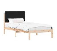 vidaXL Estructura de Cama con Cabecera Tapizada Negro 80 x 200 cm, Dormitorio, Rectangular, Muebles Modernos para Espacios Elegantes, Decoración Estilosa, Diseños Versátiles para Cada Necesidad de Ha