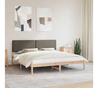 vidaXL Estructura de Cama con Cabecera Tapizada Taupé 180 x 200 cm, Dormitorio, Rectangular, Muebles Modernos para Espacios Elegantes, Decoración Estilosa, Diseños Versátiles para Cada Necesidad de H