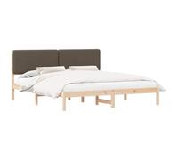 vidaXL Estructura de Cama con Cabecera Tapizada Taupé 200 x 200 cm, Dormitorio, Rectangular, Muebles Modernos para Espacios Elegantes, Decoración Estilosa, Diseños Versátiles para Cada Necesidad de H
