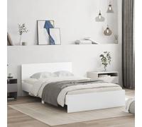 Estructura De Cama Con Cabecero Blanca 135x190 Cm Vidaxl