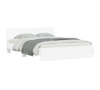 vidaXL Estructura de Cama con cabecero Blanca 140x190 cm, Cama, Cama de Matrimonio, Muebles de Dormitorio, Cama Doble, somier, Cama de Invitados