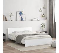 Estructura De Cama Con Cabecero Blanca 140x200 Cm Vidaxl
