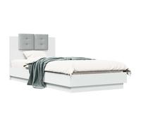 vidaXL Estructura de Cama con cabecero con cabecera Blanco 80 x 200 cm,