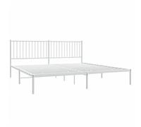 VidaXL Estructura de Cama Con Cabecero de Metal Blanca 200x200 cm - Armazón y Marco de Cama