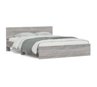 Estructura De Cama Con Cabecero Gris Sonoma 140x200 Cm Vidaxl