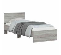 vidaXL Estructura de Cama con cabecero Gris Sonoma 80 x 200 cm, Estructura de Cama Moderna, Madera ingeniosa, Forma Rectangular para tu Espacio, Estilo Minimalista y cómoda