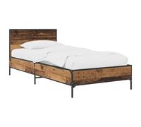 vidaXL Estructura de Cama con cabecero Madera Envejecida 80 x 200 cm,