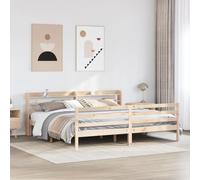 vidaXL Estructura de Cama con cabecero Madera Maciza de Pino 200x200cm, Cama, Cama Doble, Estructura de Cama de Madera, Cama de Matrimonio