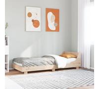vidaXL Estructura de Cama con cabecero Madera Maciza Pino 100x200 cm, Marco de Cama, Muebles de Dormitorio, somier, Marcos de Cama, Cama