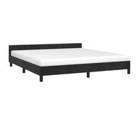 vidaXL Estructura de Cama con Cabecero Matrimonial Somier Tapizado Dormitorio Habitación Muebles Cuarto Descanso de Terciopelo Negro 160x200 cm