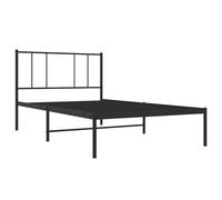 vidaXL Estructura de Cama con cabecero Metal Negro 100x190 cm, armazón de Cama, Cama, Muebles de Dormitorio, Marco de Cama, Cama Individual
