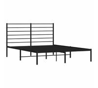 vidaXL Estructura de cama con cabecero de metal negro 120x190 cm