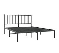 vidaXL Estructura de Cama con cabecero Metal Negro 140x190 cm,350864