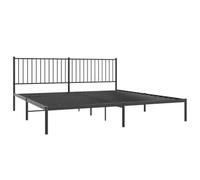 vidaXL Estructura de Cama con cabecero Metal Negro 200x200 cm, armazón de Cama, Cama, Estructura de Cama de Metal, Marco de Cama