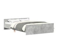 vidaXL Estructura de Cama con cabecero piecero Gris hormigón 150x200cm