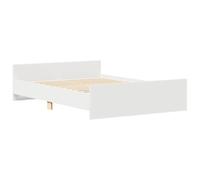 Vidaxl estructura de cama con cabecero piecero blanco 135x190 cm