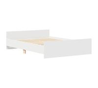 Estructura de cama con cabecero piecero blanco 150x200 cm