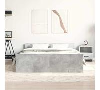 vidaXL Estructura de Cama con cabecero piecero Gris hormigón 150x200cm