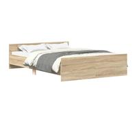Vidaxl estructura de cama con cabecero piecero roble sonoma 120x190 cm