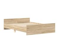 vidaXL Estructura de Cama con cabecero piecero Roble Sonoma 135x190 cm