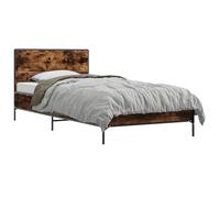 vidaXL Estructura de Cama con cabecero Roble Ahumado 80 x 200 cm,