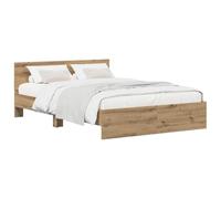 vidaXL Estructura de Cama con cabecero Roble Artisan 120 x 200 cm