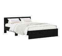 vidaXL Estructura de Cama con cabecero Roble Negro 120 x 200 cm