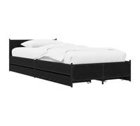 vidaXL Estructura de Cama con cabecero Roble Negro 80 x 200 cm