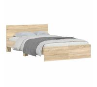 Estructura De Cama Con Cabecero Roble Sonoma 120x200 Cm Vidaxl
