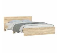 Estructura De Cama Con Cabecero Roble Sonoma 150x200 Cm Vidaxl