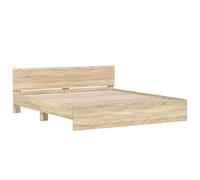 vidaXL Estructura de Cama con cabecero Roble Sonoma 180x200 cm, Cama, Cama de Matrimonio, Muebles de Dormitorio, Cama Doble, somier, Cama de Invitados