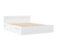 vidaXL Estructura de Cama con cabecero sin colchón Blanco 160x200 cm