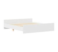 vidaXL Estructura de cama con cabecero y piecero Blanco 180x200 cm