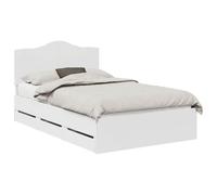 vidaXL Estructura de Cama con cajón 120 x 190 cm Madera Ingenieril, Ideas de Muebles para Dormitorio, Rectangular, Moderno y Que Ahorra Espacio con un diseño contemporáneo, Minimalista y soluciones d