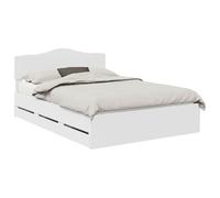 vidaXL Estructura de Cama con cajón 160 x 200 cm Madera Ingenieril, Dormitorio, Rectangular, Diseño Moderno para Espacios Elegantes, con Soluciones de Almacenamiento Integradas, Paleta de Colores Rel