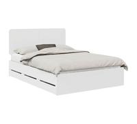 vidaXL Estructura de Cama con cajón 160 x 200 cm Madera Ingenieril, Elegante Marco de Cama Rectangular, Mueble Moderno, Almacenamiento Funcional, Madera con cajones Ocultos