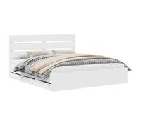 vidaXL Estructura de cama 180 x 200 cm con cajón, madera ingenieril, diseño moderno