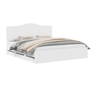 vidaXL Estructura de Cama con cajón 200 x 200 cm Madera Ingenieril, Ideas de Muebles para Dormitorio, Rectangular, Moderno y Que Ahorra Espacio con un diseño contemporáneo, Minimalista y soluciones d