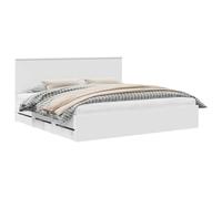 vidaXL Estructura de cama 200 x 200 cm con cajón, madera ingenieril, moderno, soporte ergonómico