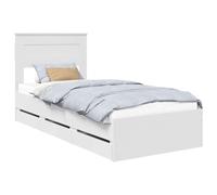 vidaXL Estructura de cama con cajón 75 x 190 cm Madera ingenieril Rectangular Diseño moderno
