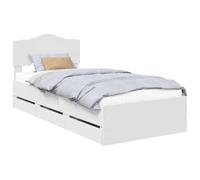vidaXL Estructura de cama con cajón 90 x 190 cm Madera ingenieril Diseño moderno almacenaje integrado