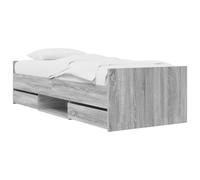 vidaXL Estructura de Cama con cajón Sonoma Gris Madera contrachapada, Cama a la Moda para el Dormitorio, solución Moderna de Almacenamiento, diseño de Madera Resistente