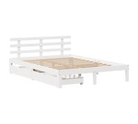 vidaXL Estructura de Cama con cajones Madera de Pino Blanca 135x190 cm