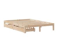 vidaXL Estructura de Cama con cajones Madera Maciza de Pino 160x200 cm
